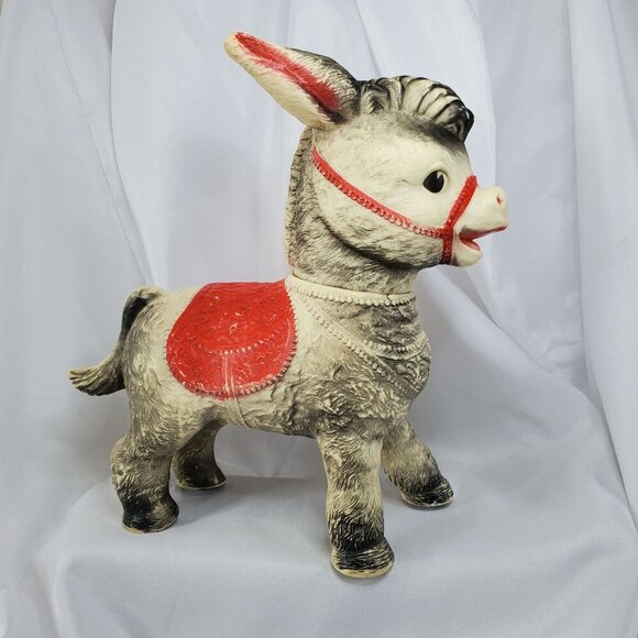 Vintage The Sun Rubber Company Donkey Toy 1961 Marble Rollers Head Turns - Picture 14 of 16